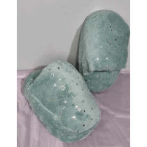 Pantuflones verde agua